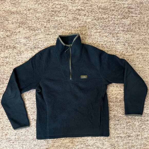 LL Bean Katahdin Fleece Pullover - Size M, Color Hunter Green - Picture 1 of 4